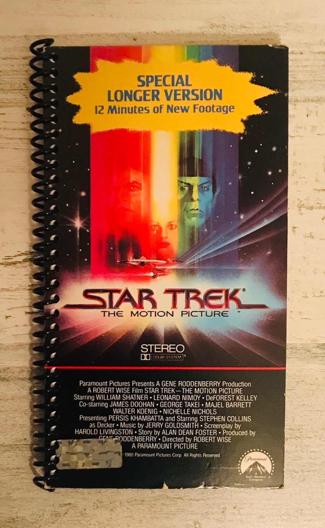 Star Trek VHS notebook