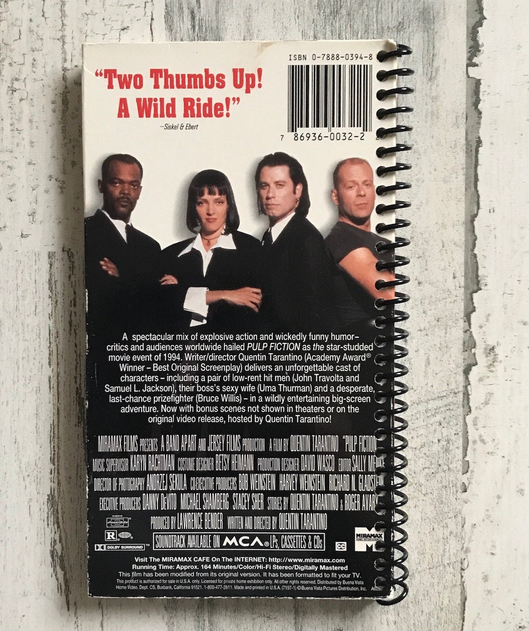 Quentin Tarantino VHS notebook